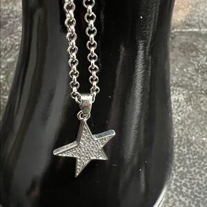 Star & CZS Stainless Steele Necklace